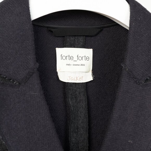 Forte Forte AW/16 Grey Wool & Alpaca Frayed-Hem Blazer - Picture 8 of 11